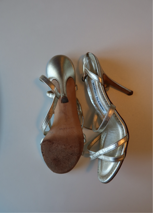Gold Manolo Blahniks
