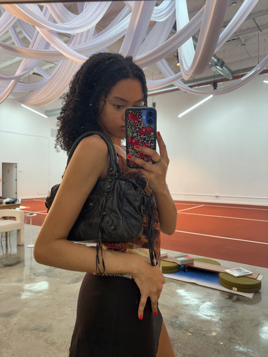 Rare Vintage Balenciaga Mini City Moto - "Polly Boston" Bag