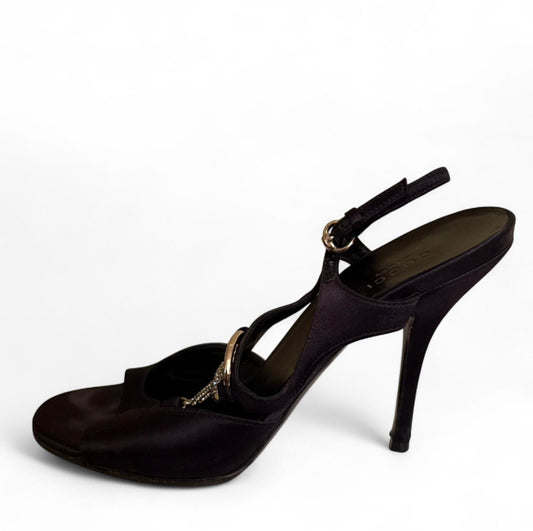 Gucci Rhinestone Horse-bit Heels - size 38