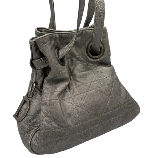 Dior Metallic Cannage Bucket Bag