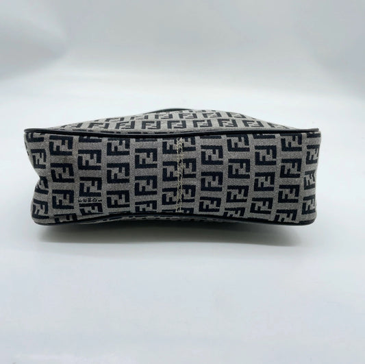 Fendi Zucca Mamma bucket canvas in navy shoulder w/dustbag