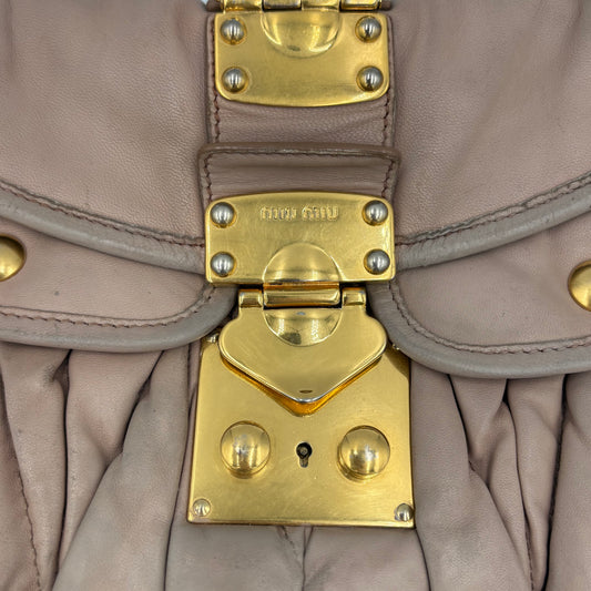 Miu Miu Matelesse Coffer Bag in Mughetto
