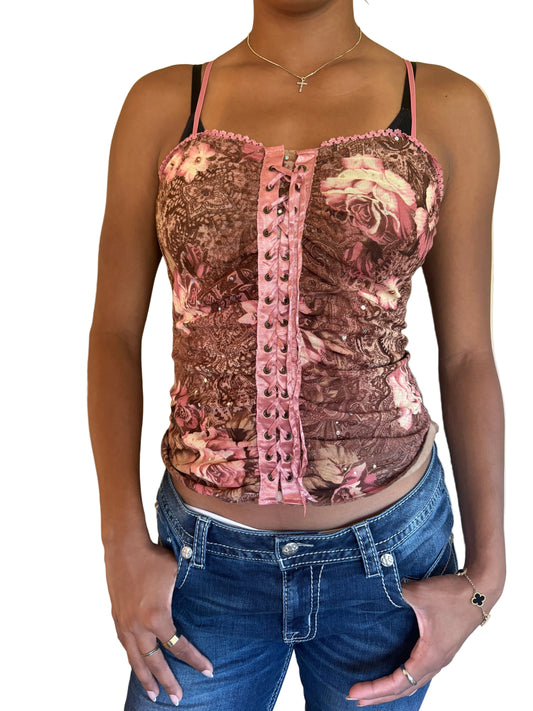 Vintage FANG Lace Up Corset - XS/ S