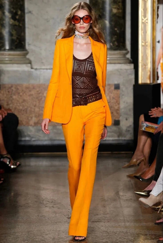Emilio Pucci F/W 2014 Runway Brown Crochet Knit Tank Top- XS