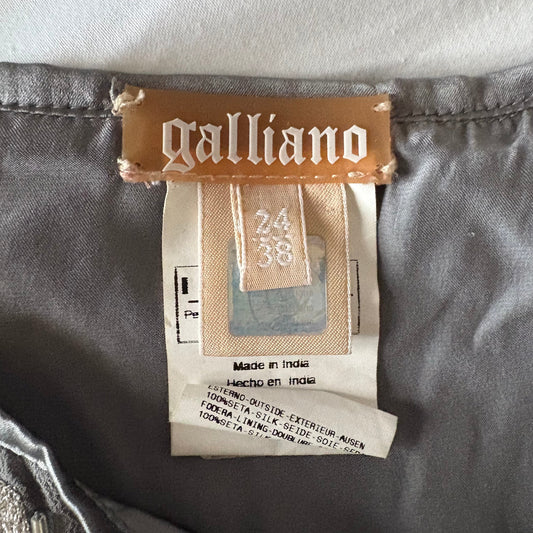 John Galliano Beaded Silk Tank Top