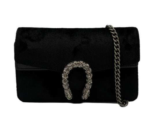 Gucci Dionysus Mini Black Velvet shoulder bag