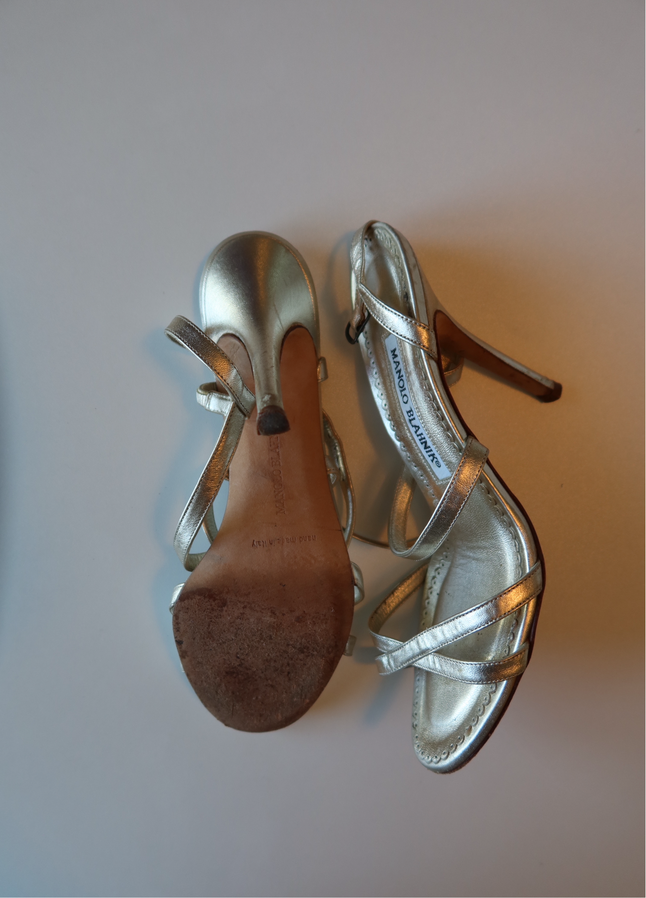 Gold Manolo Blahniks