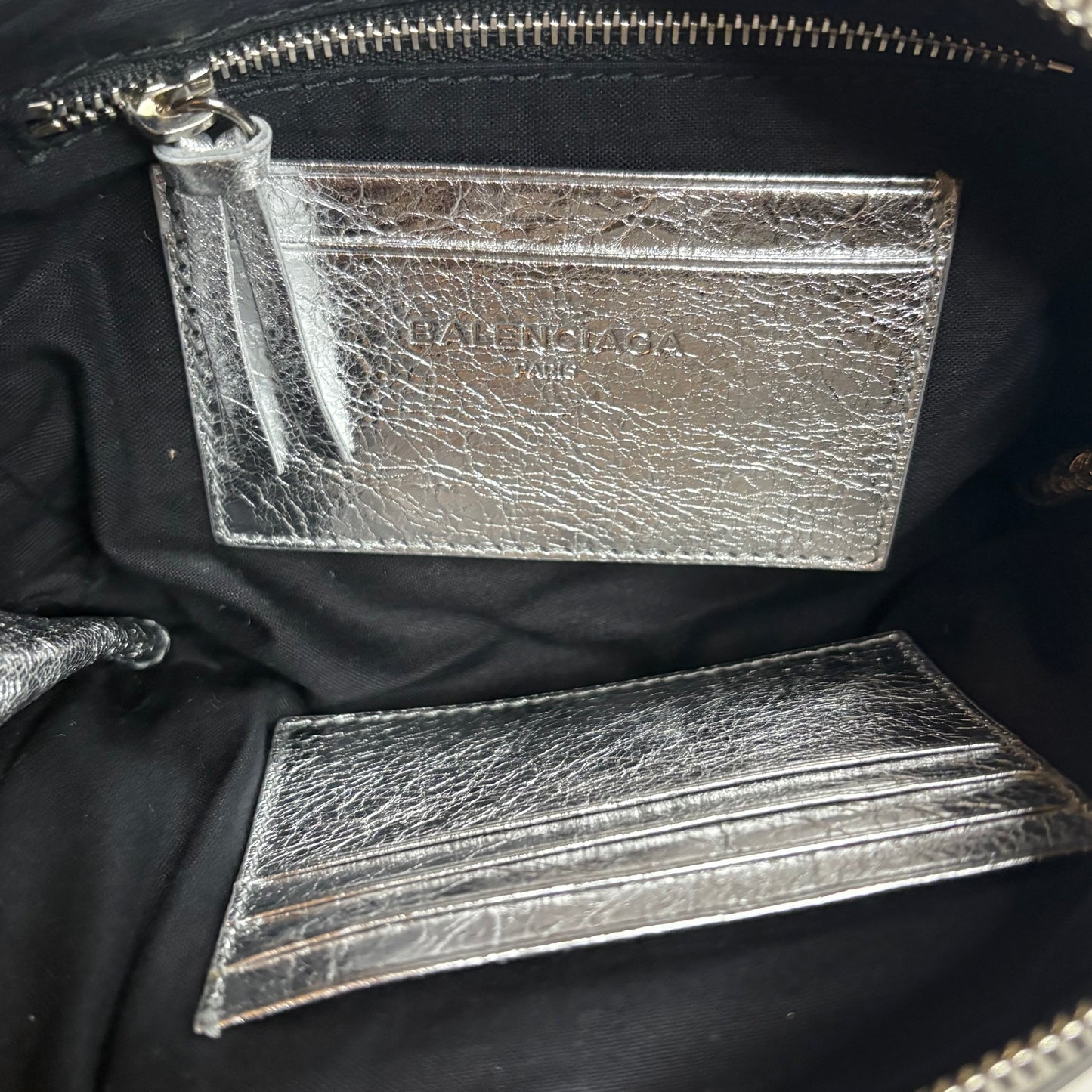 Balenciaga cross body bag metallic