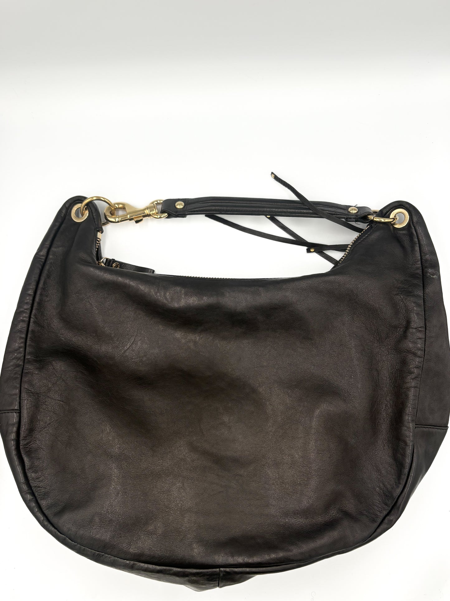 Jimmy Choo Celestial Charm Hobo Bag | Black Leather Zodiac Shoulder Bag