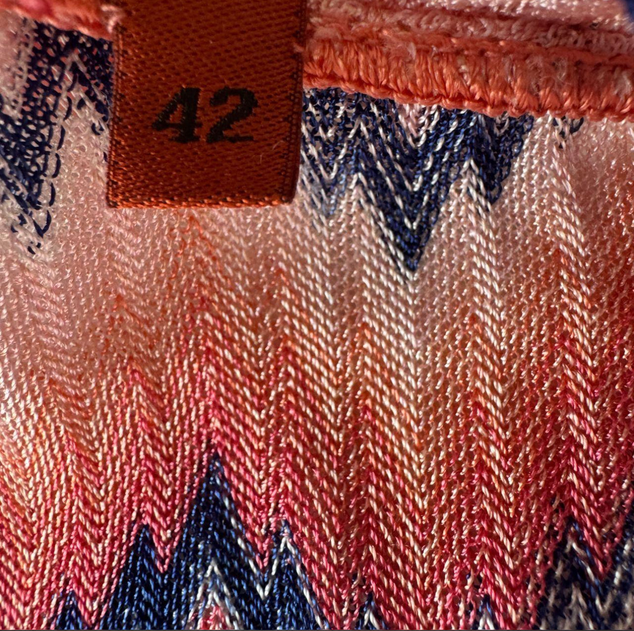 Vintage Missoni Chevron Print Longline Cardigan / Mini Dress