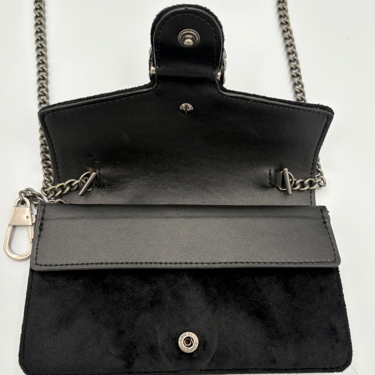 Gucci Dionysus Mini Black Velvet shoulder bag
