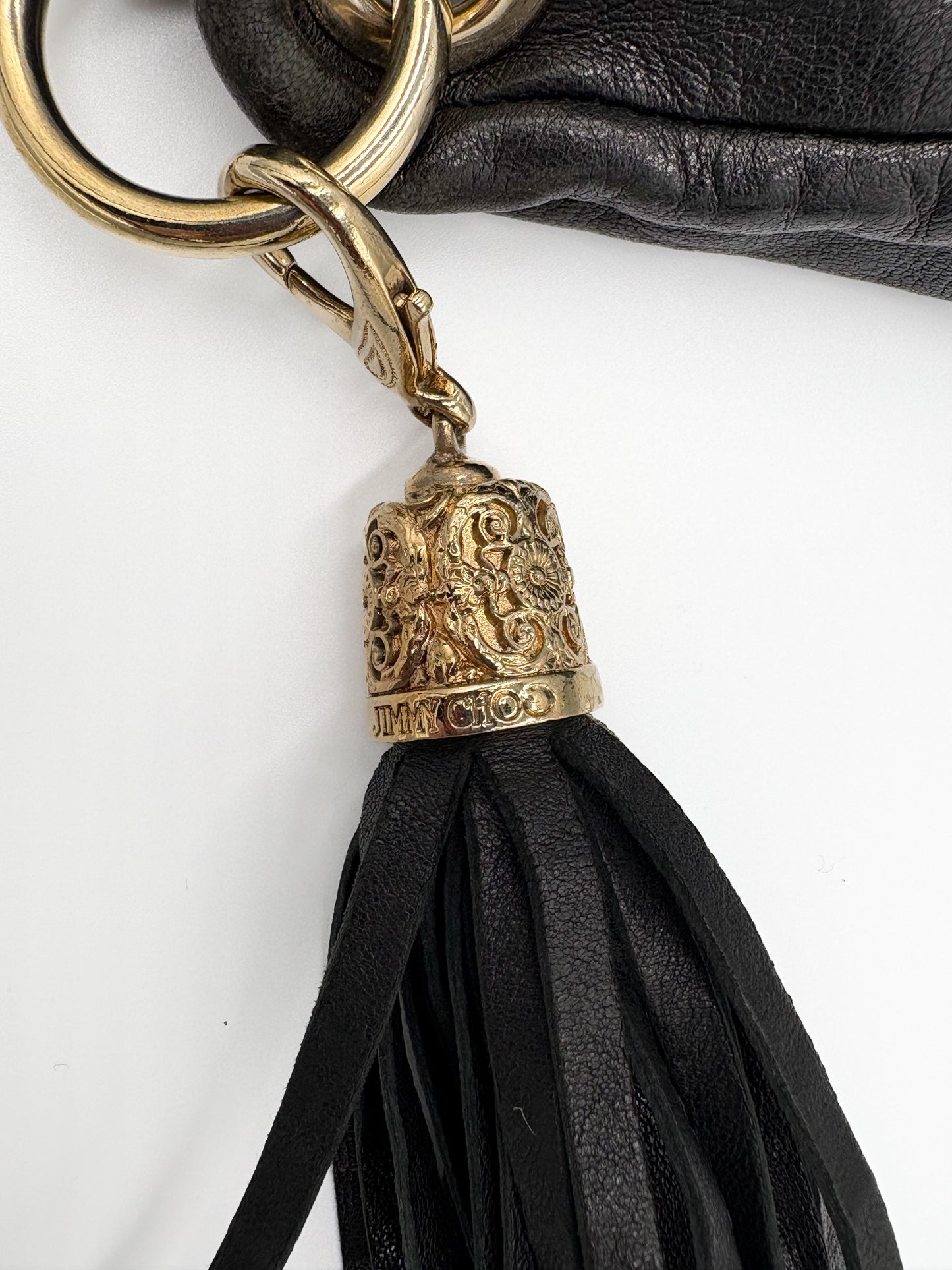 Jimmy Choo Celestial Charm Hobo Bag | Black Leather Zodiac Shoulder Bag