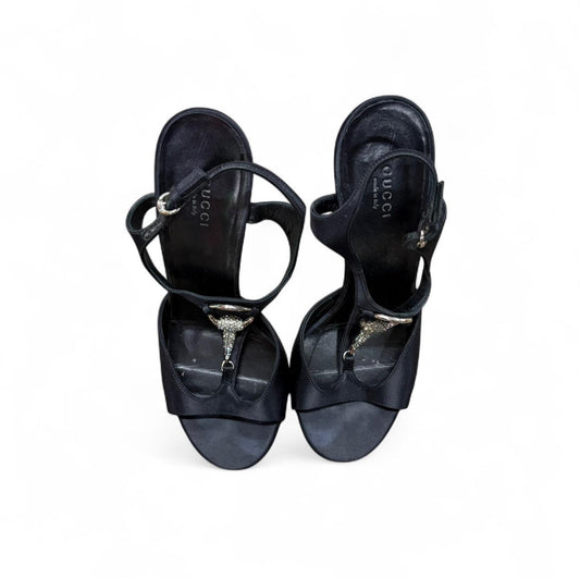 Gucci Rhinestone Horse-bit Heels - size 38