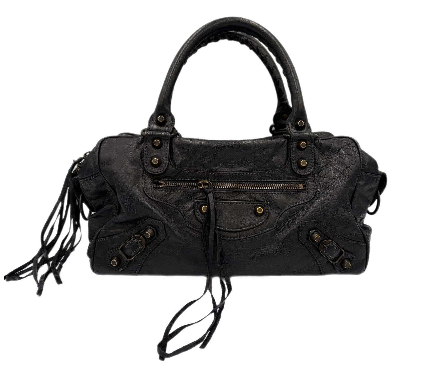 Rare Vintage Balenciaga Mini City Moto - "Polly Boston" Bag