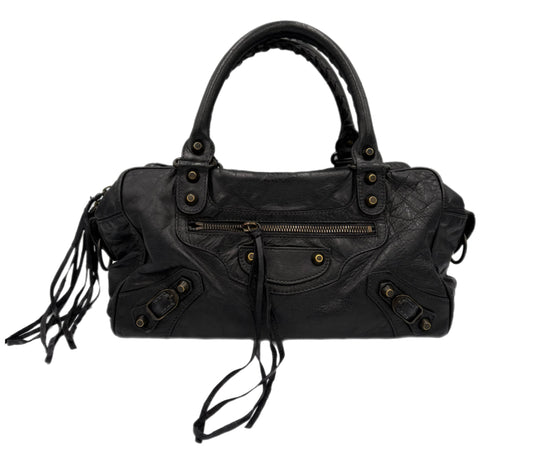 Rare Vintage Balenciaga Mini City Moto - "Polly Boston" Bag