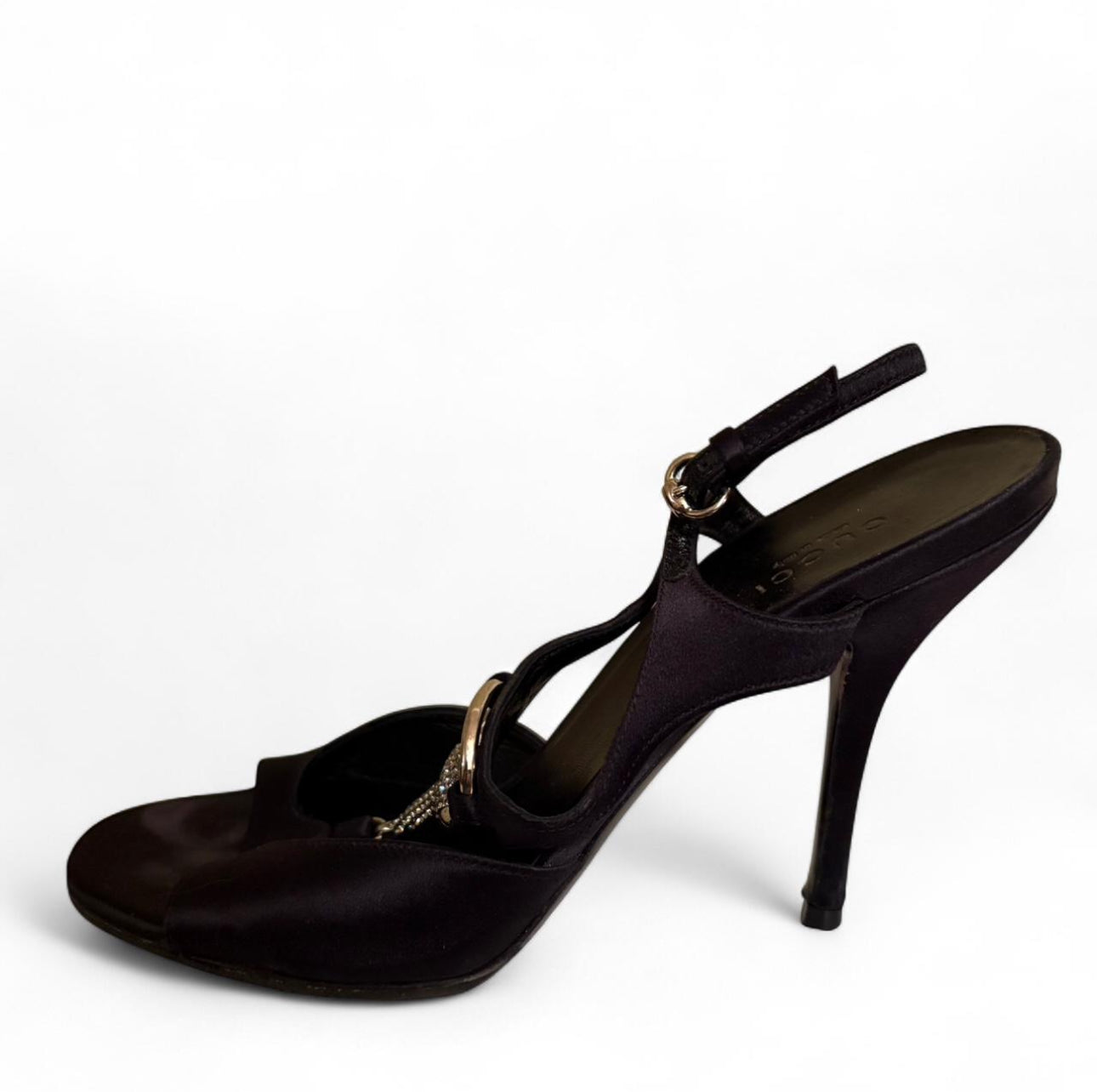 Gucci Rhinestone Horse-bit Heels - size 38