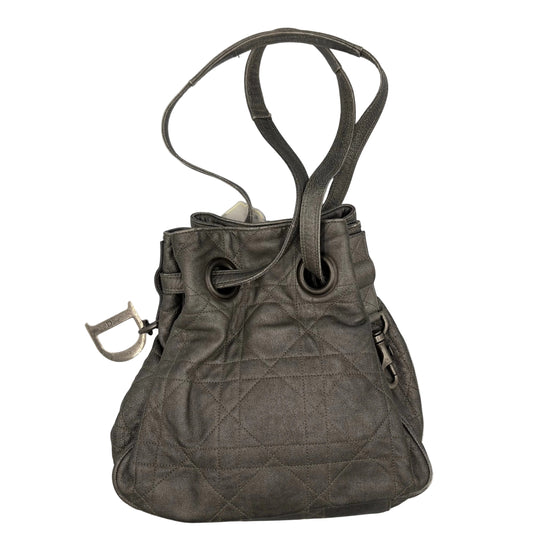 Dior Metallic Cannage Bucket Bag
