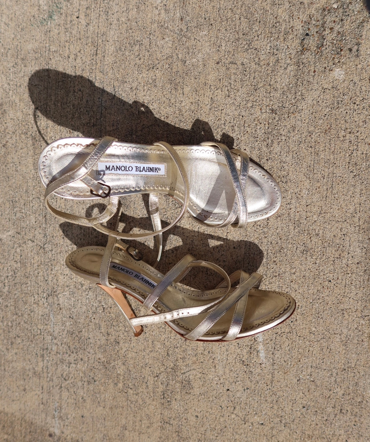 Gold Manolo Blahniks