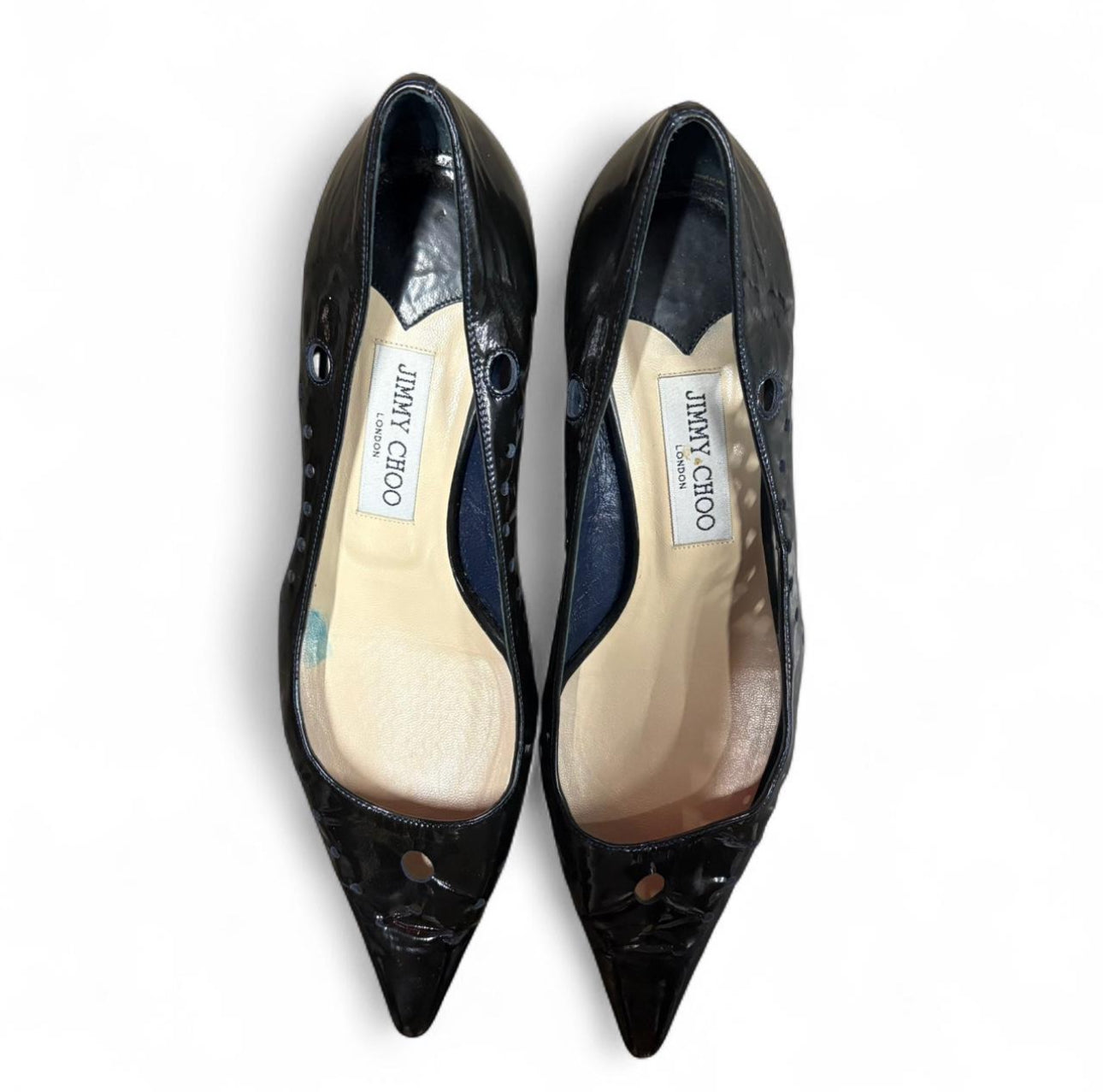 Jimmy Choo scalloped kitten heel- size 40 1/2