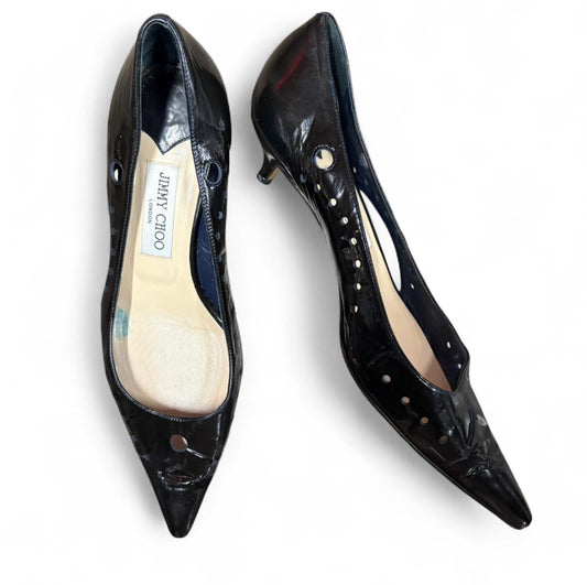 Jimmy Choo scalloped kitten heel- size 40 1/2