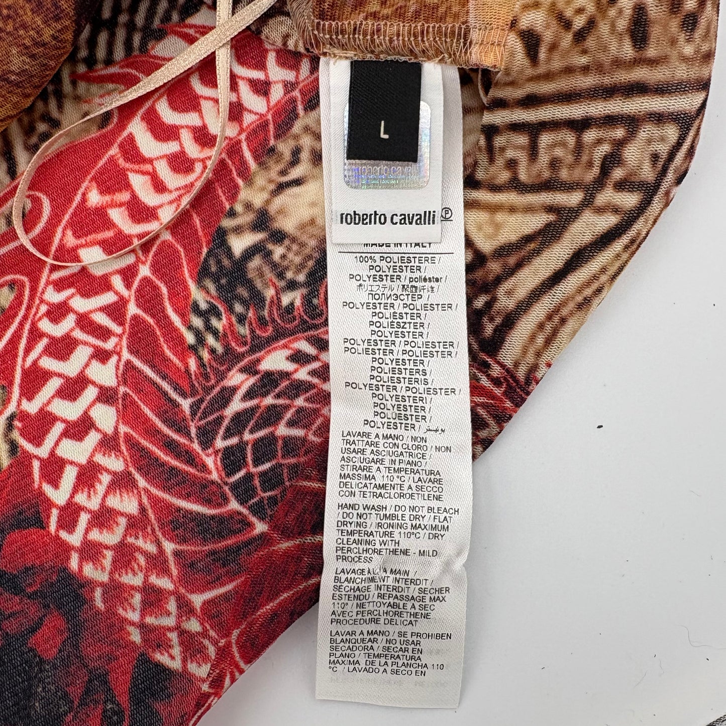 Roberto Cavalli Dragon Print Sheer tank