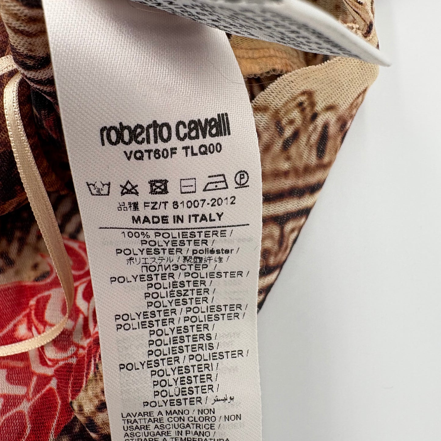 Roberto Cavalli Dragon Print Sheer tank