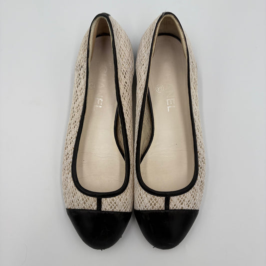 Chanel Mesh Cap Toe Ballet Flats - EU 39