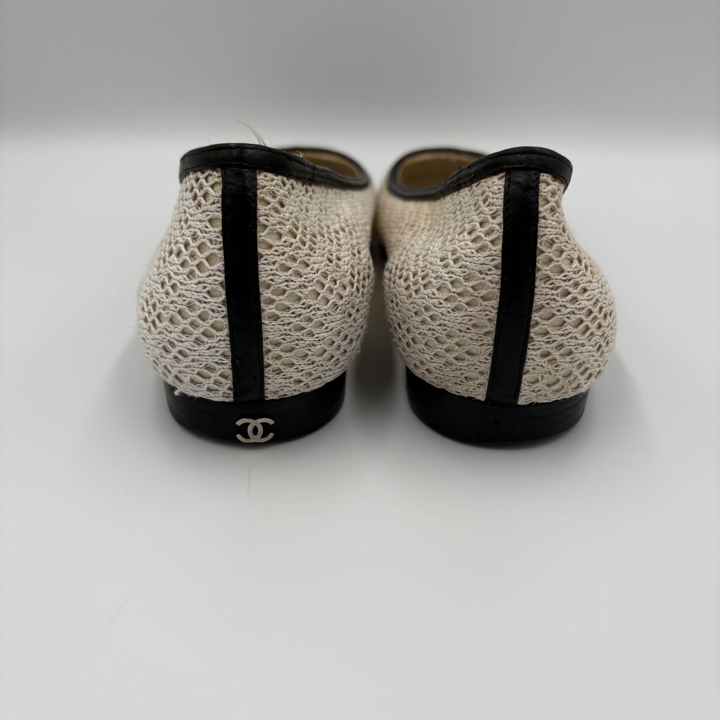 Chanel Mesh Cap Toe Ballet Flats - EU 39