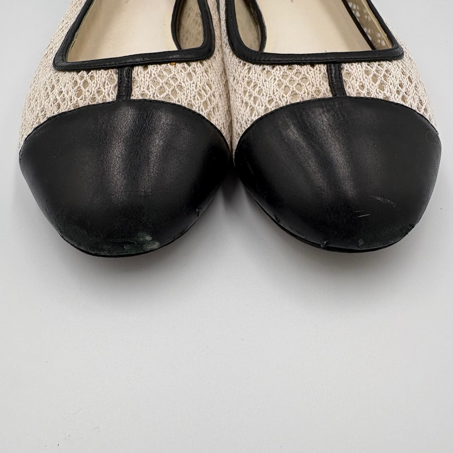 Chanel Mesh Cap Toe Ballet Flats - EU 39