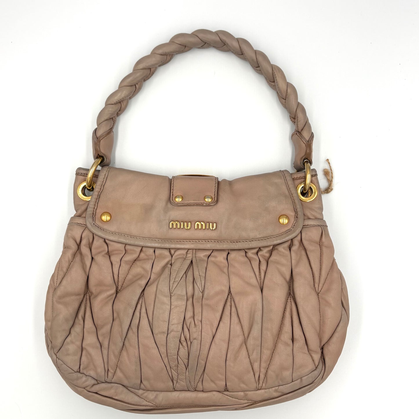 Miu Miu Matelesse Coffer Bag in Mughetto