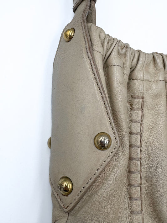 Yves Saint Laurent Mombasa Hobo Bag |Tom Ford Era| Taupe Leather