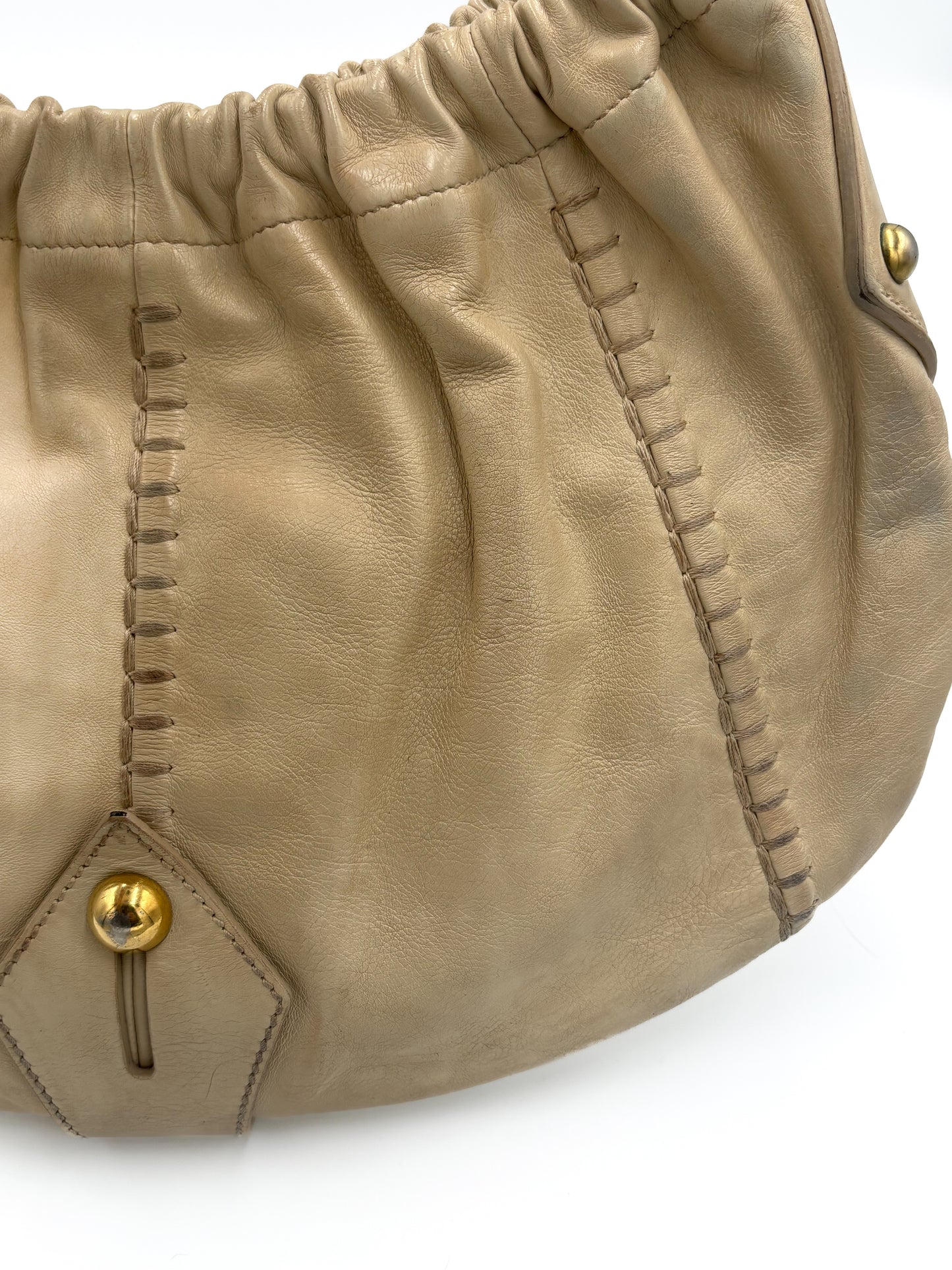 Yves Saint Laurent Mombasa Hobo Bag |Tom Ford Era| Taupe Leather
