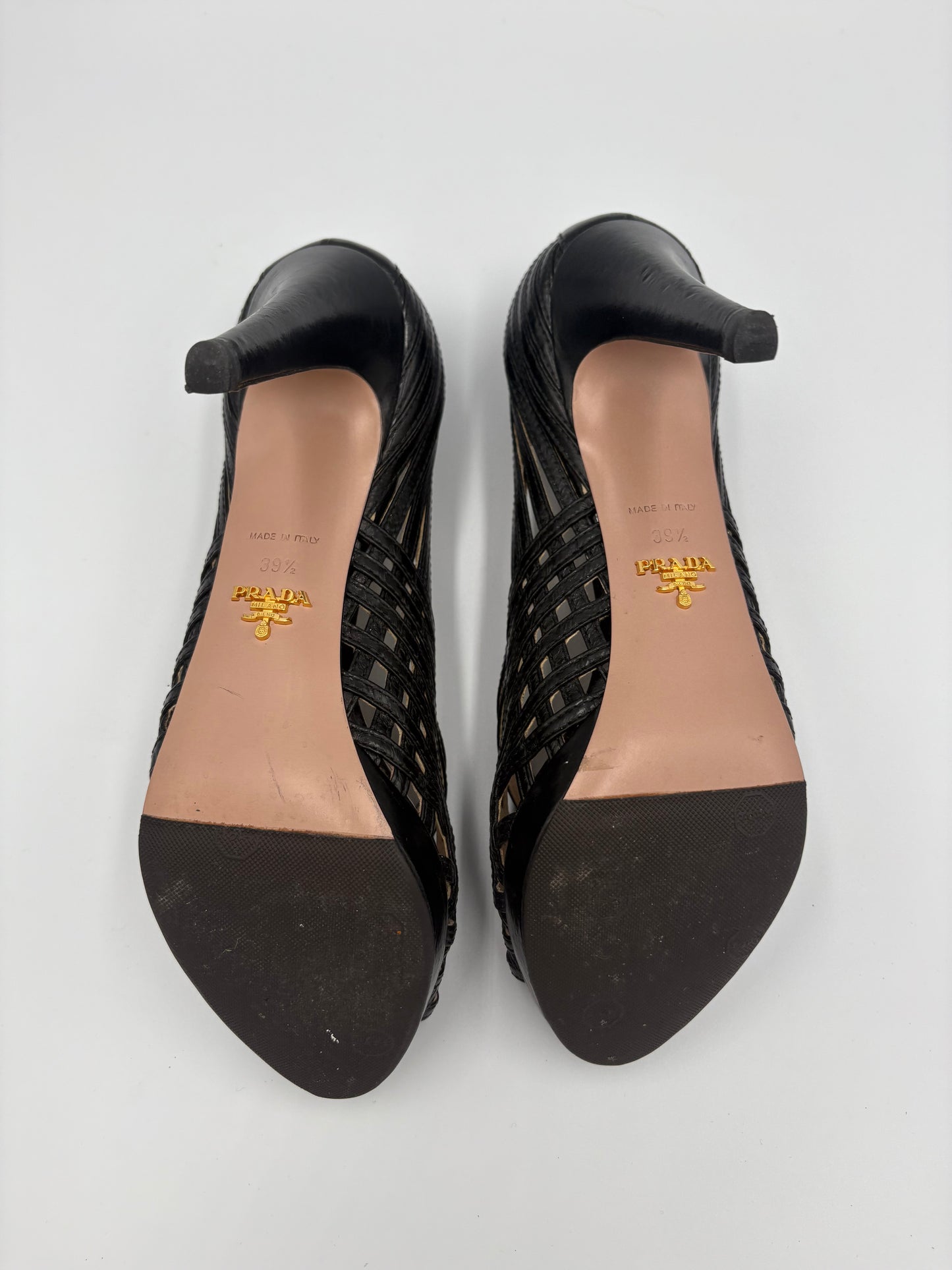 Prada Peep-Toe Vintage Pumps EU-39 1/2