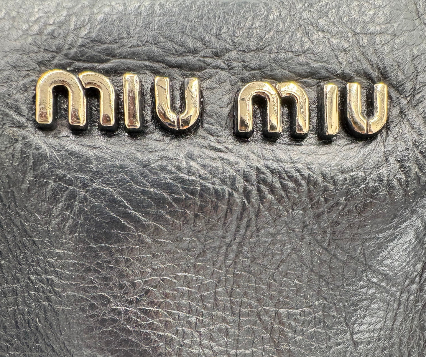 Miu Miu Black Leather Bowler Bag