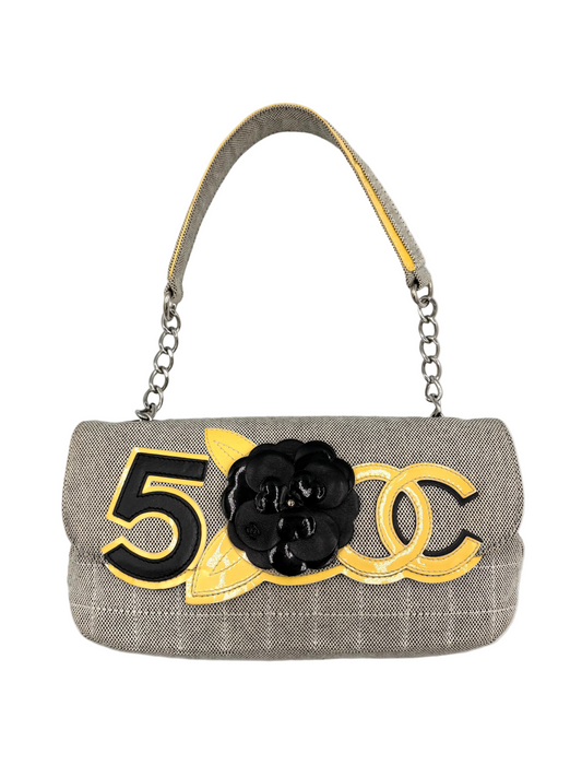 Chanel No.5 Camellia Canvas Shoulder Bag