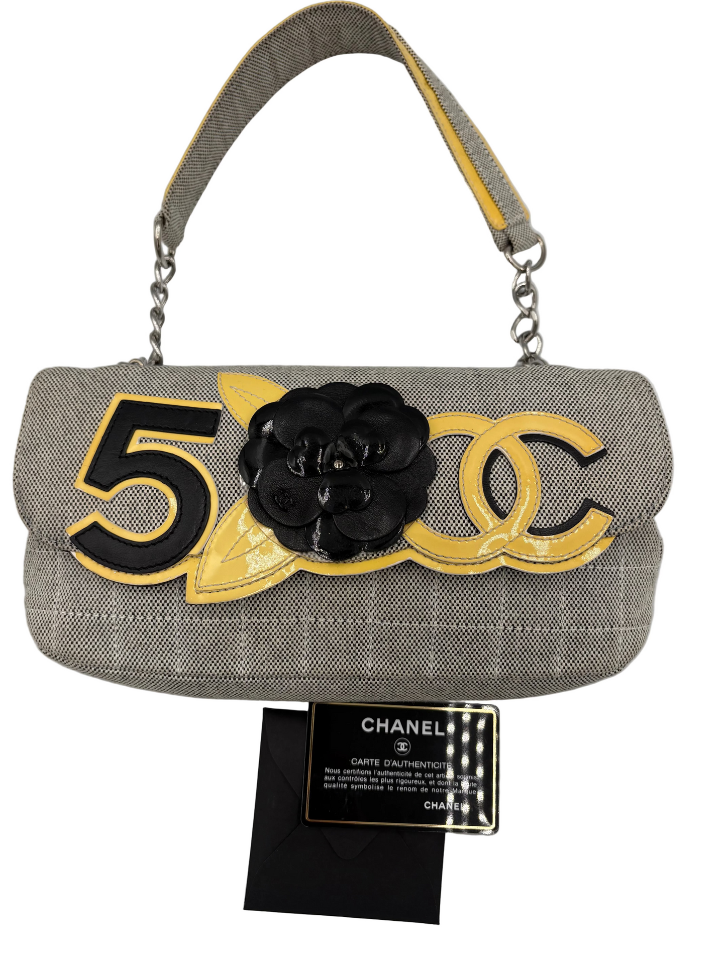 Chanel No.5 Camellia Canvas Shoulder Bag