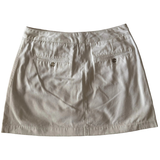 D&G Dolce & Gabbana White Button Mini Skirt